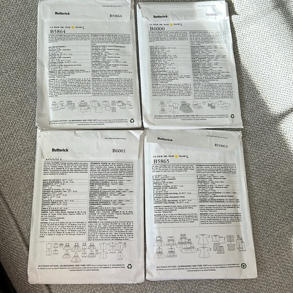Butterick doll clothes patterns - Picture 2 of 8